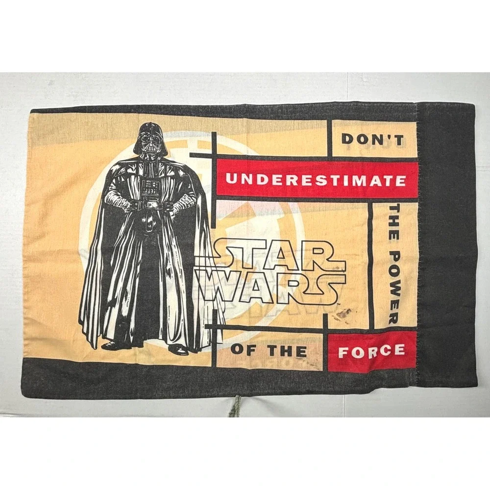 Vintage Star Wars Pillowcase Set Darth Vader Stormtrooper 1997‎ Lucasfilm GUC